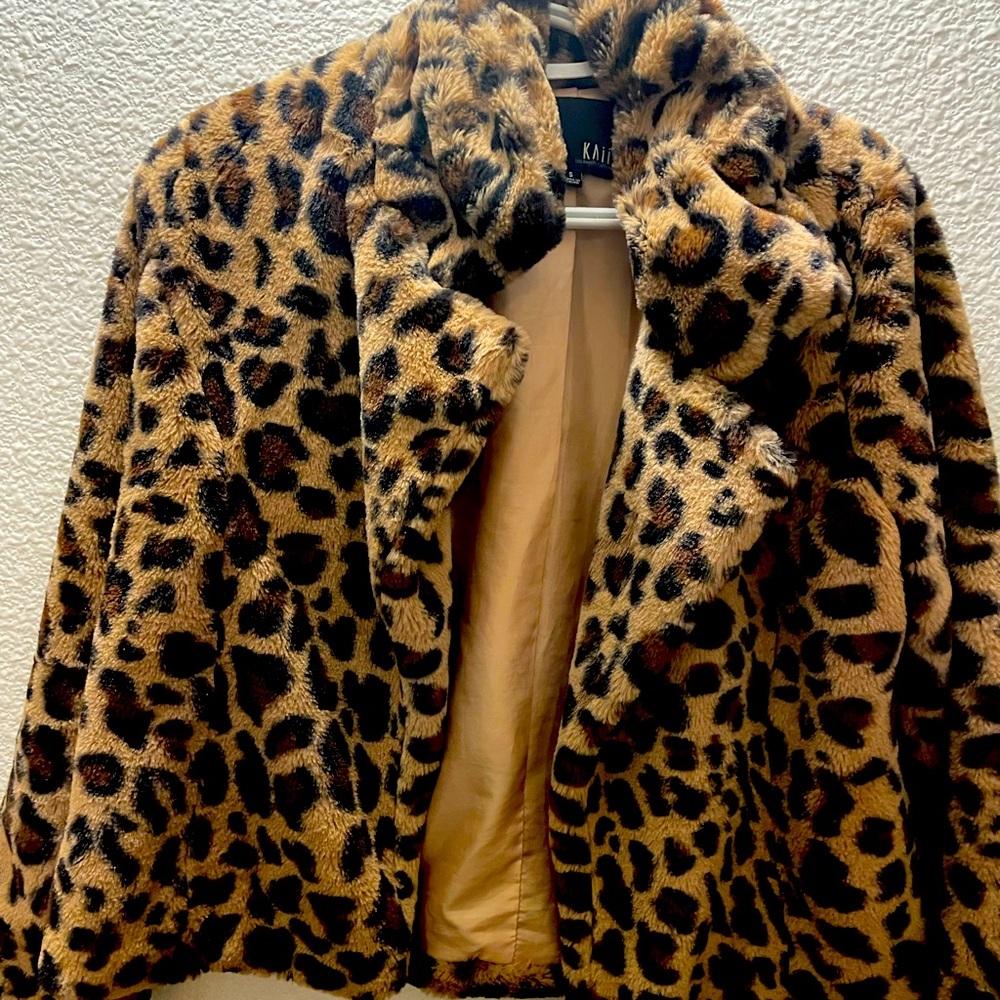 Fur cheetah coat